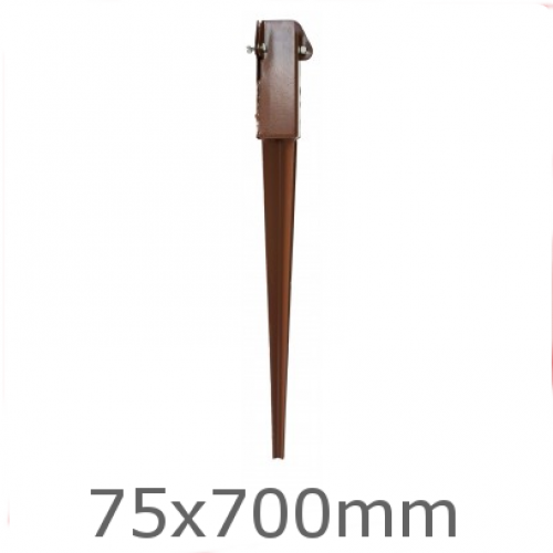 75x75mm Spiked Post Shoe - length 700mm