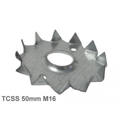 50mm M16mm Galvanised Steel Single Sided Tooth Plate Timber Connector