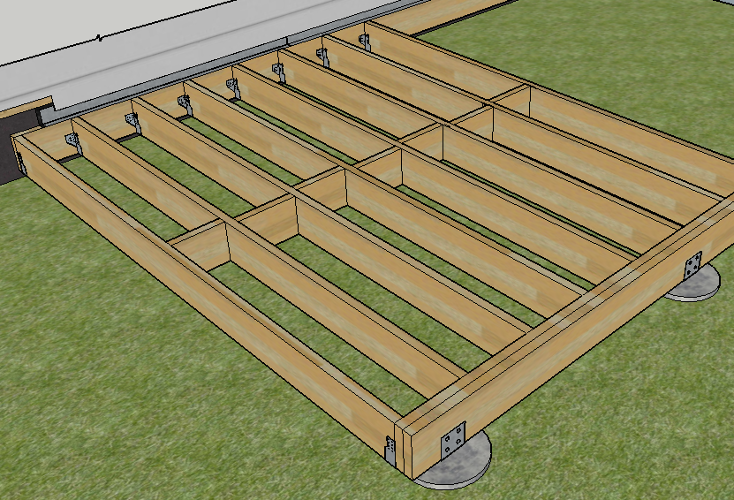 How to Build a Simple Deck |Using Joist Hangers